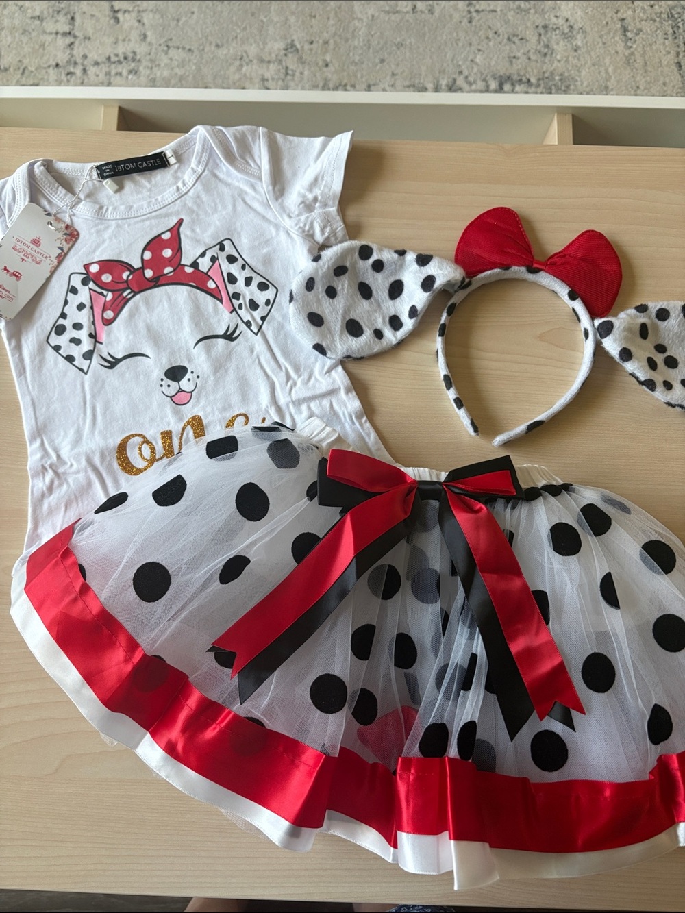 Toddler Girls First Birthday Dalmatian Puppy Dress Costume Party New
